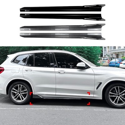 2*High Gloss Black Side Skirts BMW X3 X4 G01 G02 2018-2024 M Sport Package DE