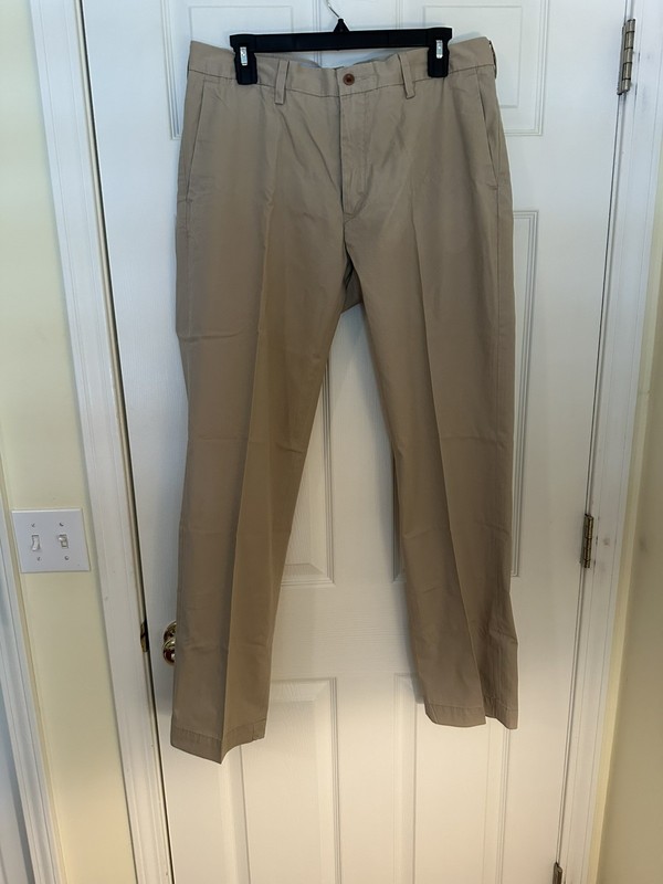 Men's Polo Ralph Lauren Casual Khaki Pants Flat Front 34 waist 31 length