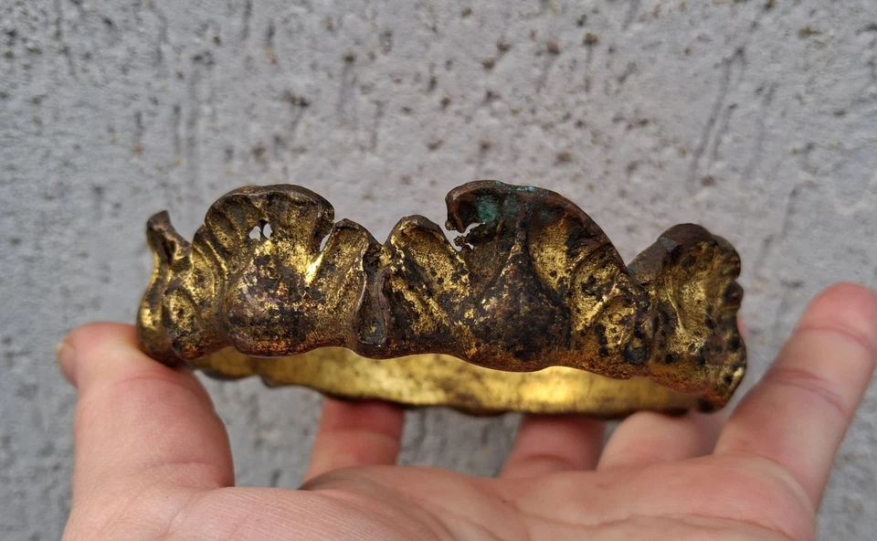 décoration / ornement Bague colonne meuble lampe... ameublement pied, bronze - Photo 3/4