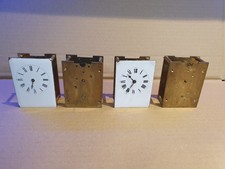 4 FRENCH CARRIAGE CLOCK MOVEMENTS FOR SPARES GOOD PARTS, SPRINGS CLIPS ETC #015