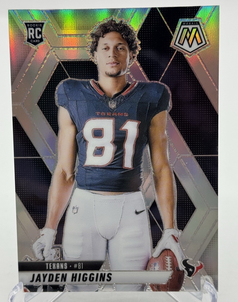 2025 Panini Mosaic Silver RC Jayden Higgins Houston Texans #286