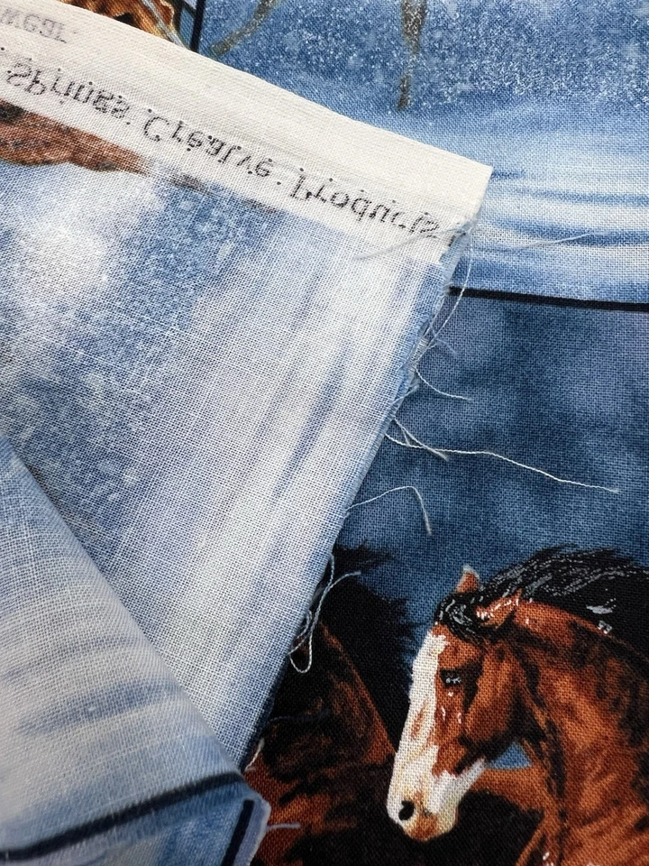 Horses Cotton Fabric 1/2 yards 44" Wide Wild Wings Cummings Springs Creative - Image 3 of 4