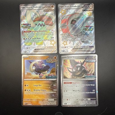 Paldean Fates Great Tusk ex Iron Treads ex 072 073 PALDEAN FATES STAMPED PROMOS