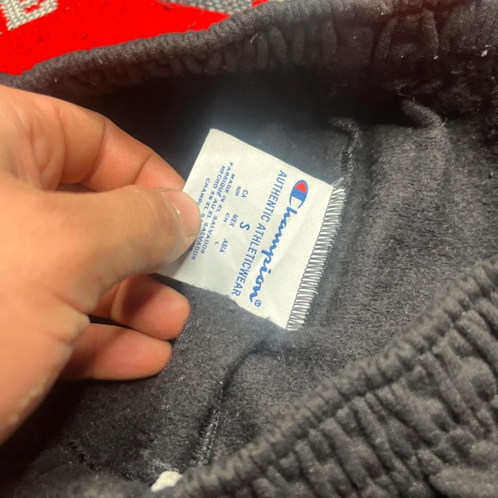 Vintage Champion “Converse College” Black Men’s Joggers | S image 4