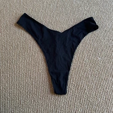 Skims Onyx Jelly Sheer Dipped Thong, Size 2X New