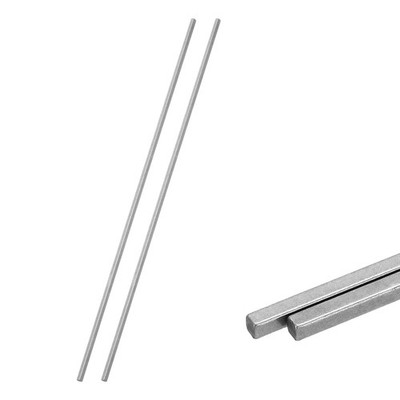 2Pcs 3/16''x3/16''x11.8'' 45# Cold-Drawn Square Steel Key Stock Rod
