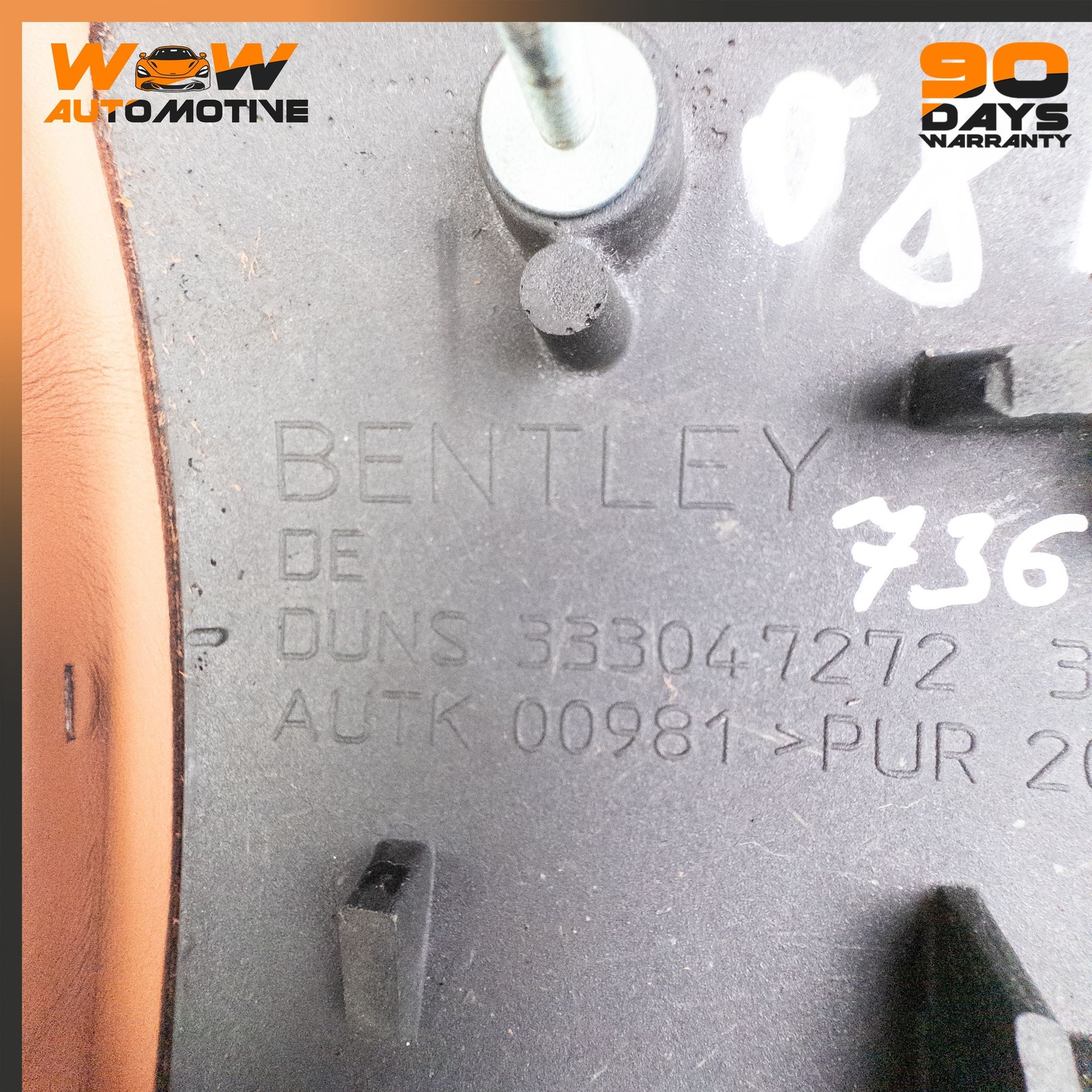07-18 BENTLEY CONTINENTAL GTC REAR CENTER INTERIOR TRIM FILLER PIECE BROWN OEM