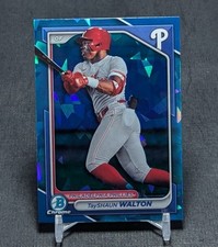 Tayshaun Walton Chrome Prospect Rookie 2024 Bowman Sapphire #BCP-113 Phillies