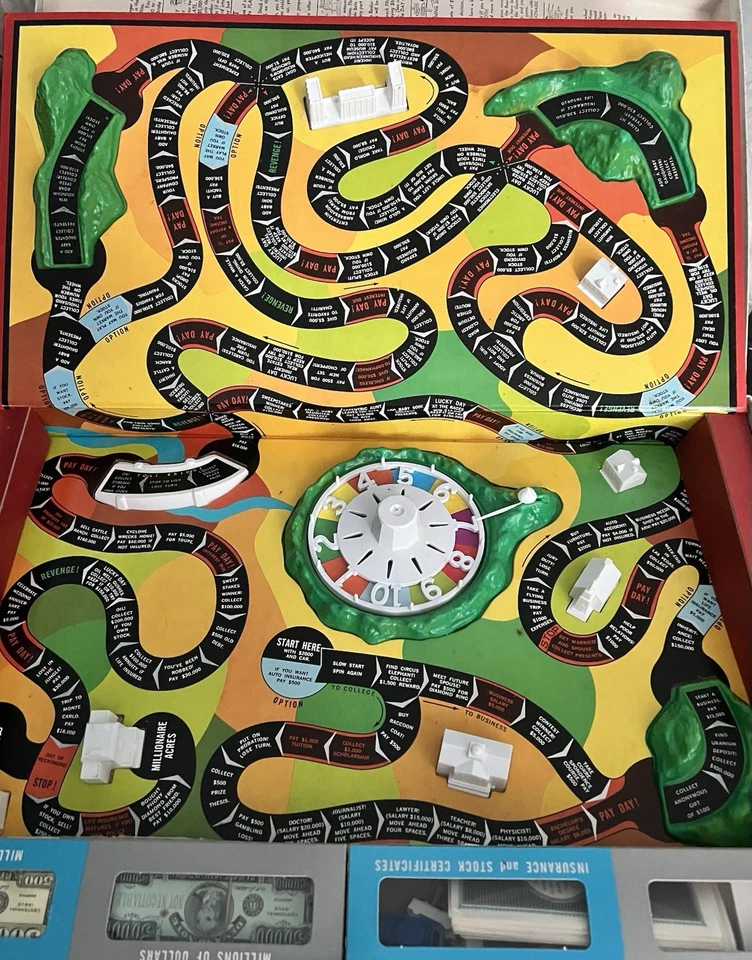 HTF 3D 1960 The Game Of Life by Milton Bradley Company Board Game is Complete - Image 4 of 4