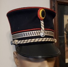 ANTIQUE BELGIUM MILITARY OFFICER'S SHAKO CIVIL GUARD ORIGINAL