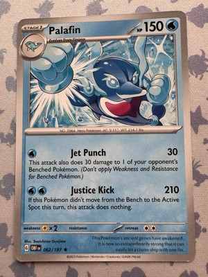 Palafin - 062/197 - Obsidian Flames - Non Holo Rare Theme Deck Exclusive