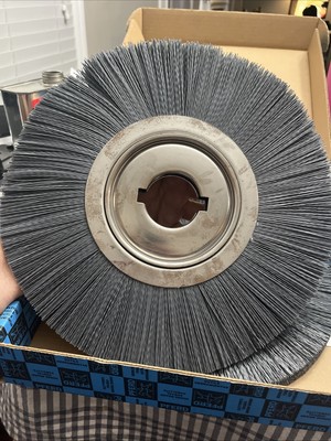 Pferd M-brad Nylon Wheel Brush 12'' x 2'' keyed AH .022 soc 320 grit 83714