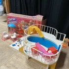 Vintage 1980 Barbie Dream Pool With BBQ Accessories No Shower Almost Complete