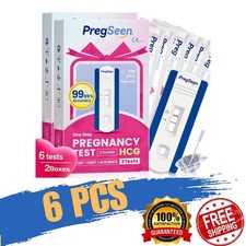 6 Pcs/Box PREGSEEN Early Pregnancy Test Kit HCG Cassette UPT Tests 99.99 