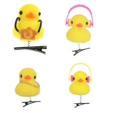 10pcs DIY Duckbill Clip with 3D Headwear Hair Clip for Women Cartoon Hairpin