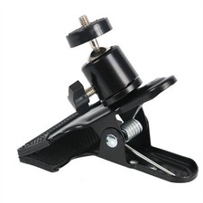 Camera Clip Clamp Flash Mount With 360 Swivel Photography Ball-Head 1/4" Screw