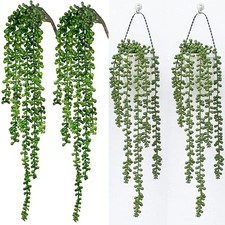 Artificial Hanging Plants in Pots Indoor Fake Trailing Plants Home Room