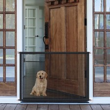 Mesh Gates for Kids or Pets, Magic Pet Gate for The House, Portable Baby Pupp...