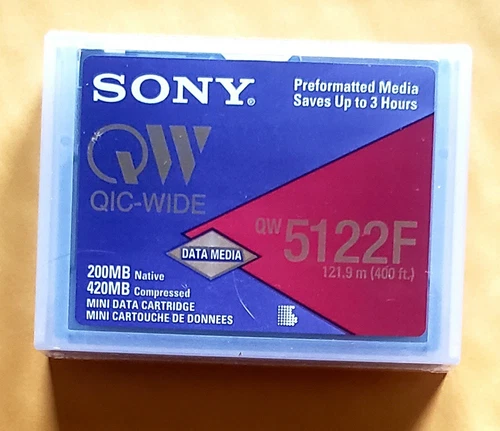 NewSealed Sony QW QIC-WIDE, QW5122F 200MB/400mb Mini Data Cartridge