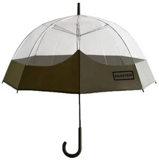 Hunter Unisex Transparent Moustache Bubble Umbrella - Dark Olive Green