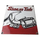 Vintage Snap On Tools Porcelain Sign - Mechanic Repair Gas Dealer Shop Sign