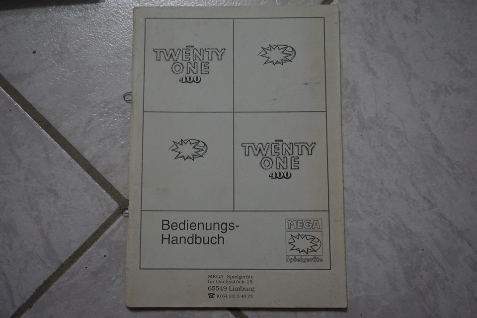 Merkur MEGA - TWENTY ONE 400 - Anleitung ADP Geldspielgerät Spielautomat - Bild 1 von 1