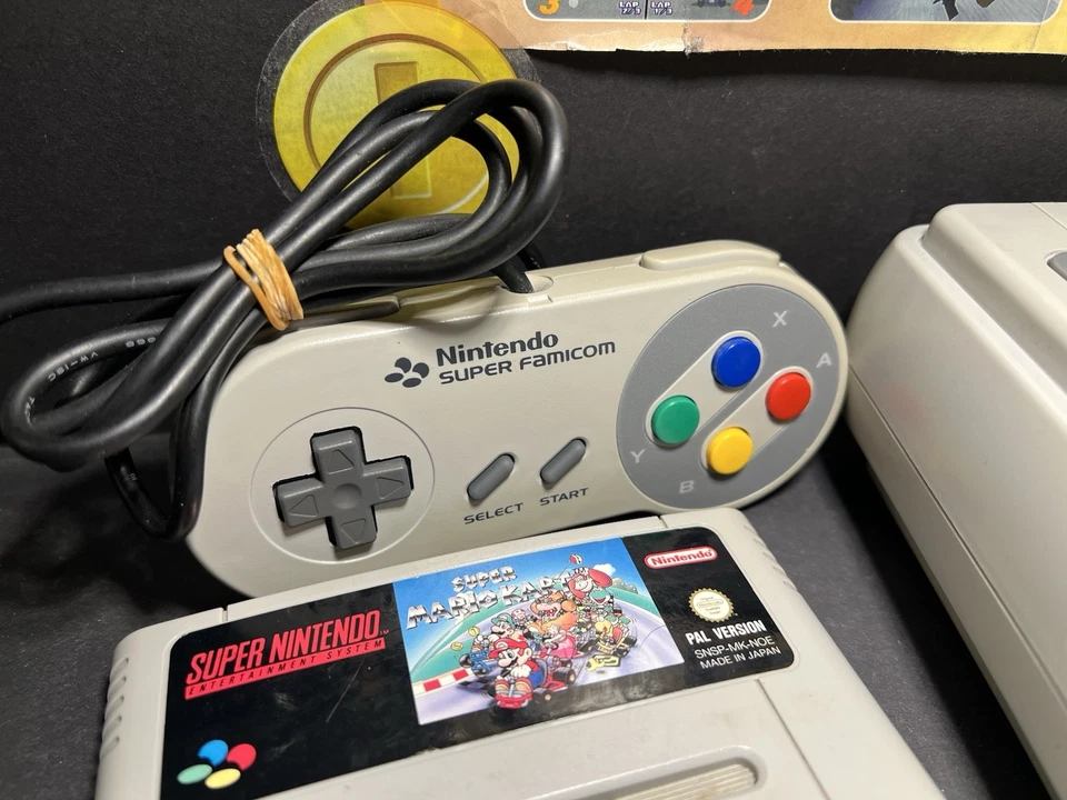 SUPER NINTENDO SNES || SET CONTROLLER SPIELE MARIO ZELDA SPIELEKONSOLE RETRO - Bild 4 von 4