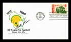 US COVER FOOTBALL CENTENNIAL FDC GREEN BAY WISCONSIN 50 YEARS PRO FOOTBALL