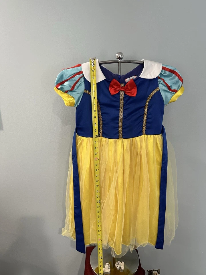 Disney Classic Snow White Velvet Tulle Skirt Satin Costume Cosplay Halloween * - Image 2 of 4