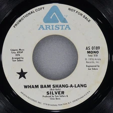 SILVER Wham Bam Shang-A-Lang ARISTA AS 0189 VG- 45 1976 Country Rock 7" Southern