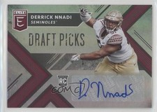 2018 Panini Elite Draft Picks Draft Picks Auto Derrick Nnadi #202 Auto 2u3