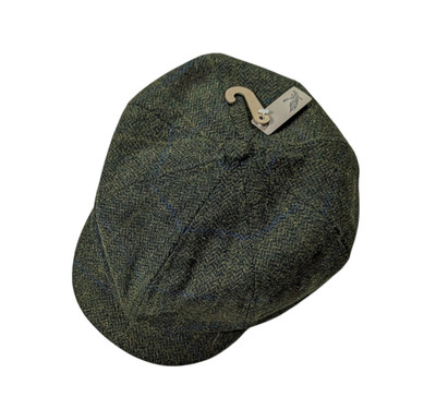  BHF UK England Tweed Style Flat Hat Cap One Size 59-60 Cm (7 3/8-7 1/2)