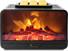 EQUSUPRO Wax Melt Warmer Electric Burner - Flame Fireplace Candle Wax Warmer, Wa