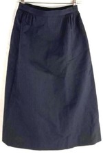 Vintage Nordstrom Women's Size 10 Navy Blue Striped A-Line Skirt, Lined