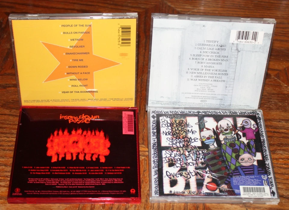 Rage Against the Machine ICP Limp Bizkit Lot of 4 CDs. Rock Alternate Rap — 第 2/2 张图片
