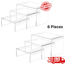 Clear Acrylic Display Risers 3/4/5" 2 Sets Product Stand Cupcake Dessert