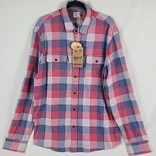 NEW Faherty Men's Legend Sweater Shirt Ebu-Cherry Blue Buffalo Sz XL SUPER SOFT!