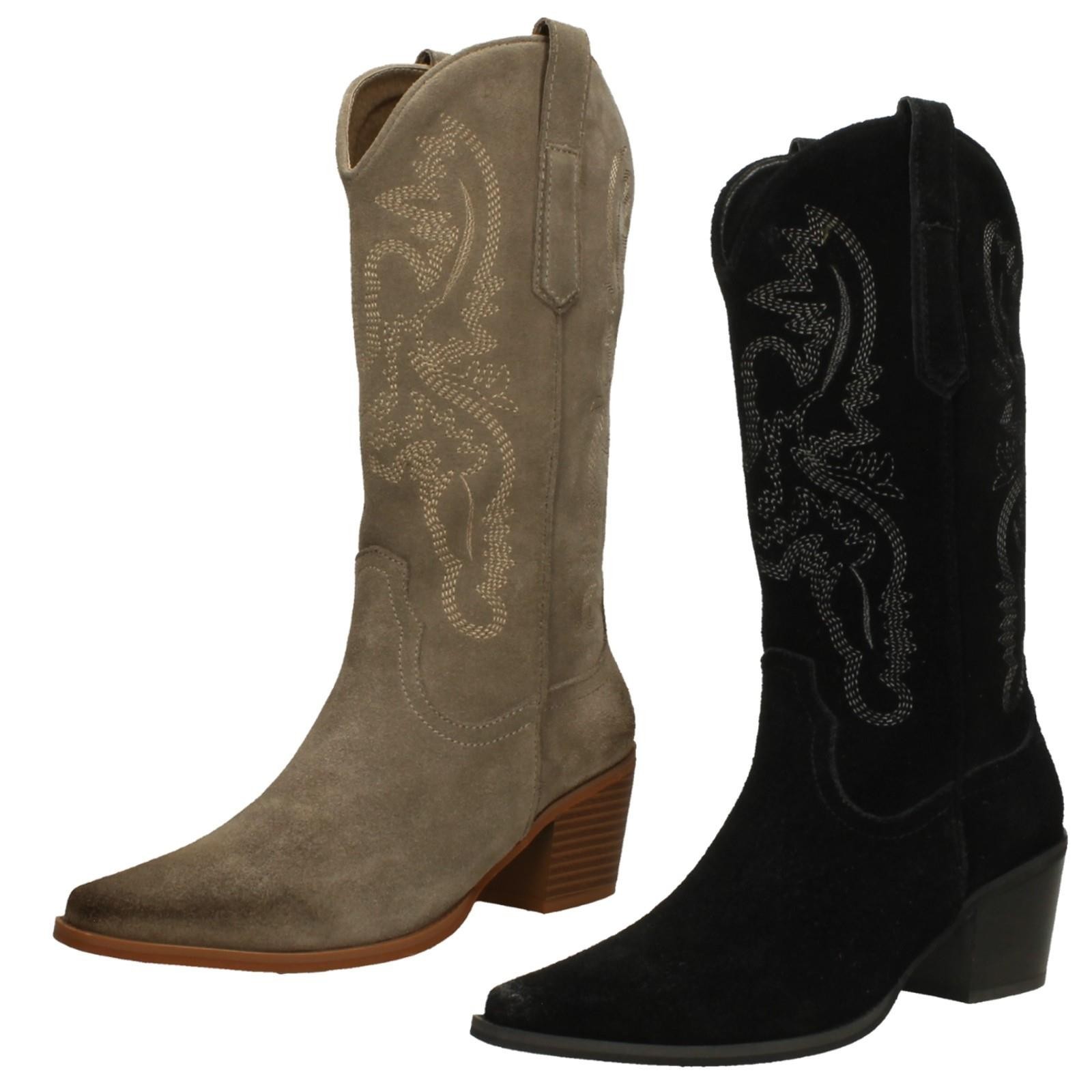 Botas Vaqueras Con Tacón Cubano Spot On Para Dama 'F5R1249'