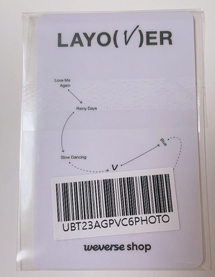 BTS V Layover Weverse Lucky draw PVC Limited POB Photocard