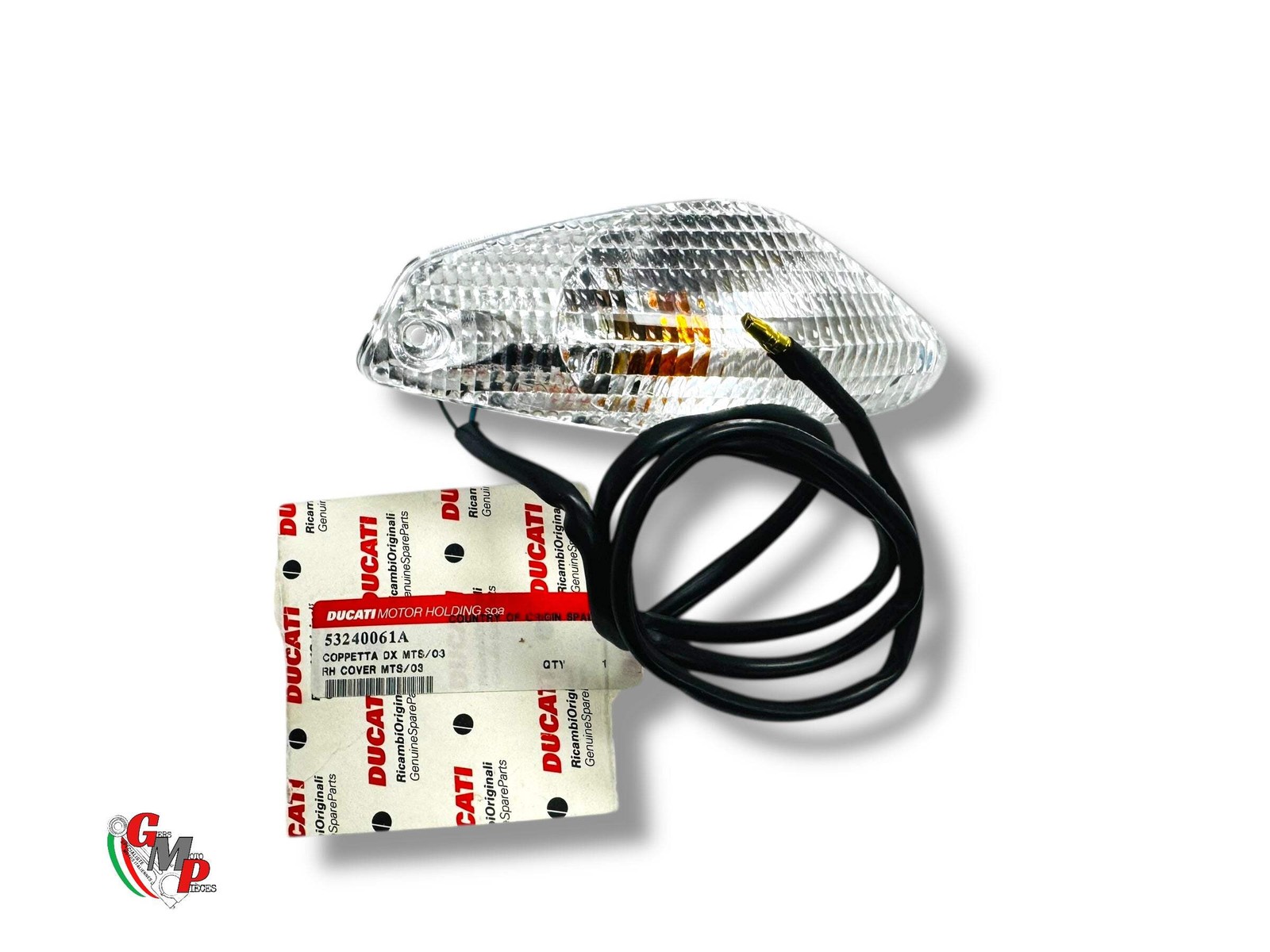 Vitre clignotant avant droit Ducati - Cabochon transparent neuf moto