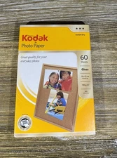 Kodak Photo Paper Instant Dry Gloss 4x6 inches 60 Sheets 165 Microns NEW