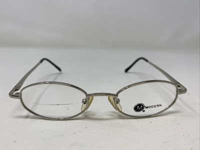 Modern Optical DYNAMITE SILVER 45-18-135 Metal Full Rim Eyeglasses Frame B438