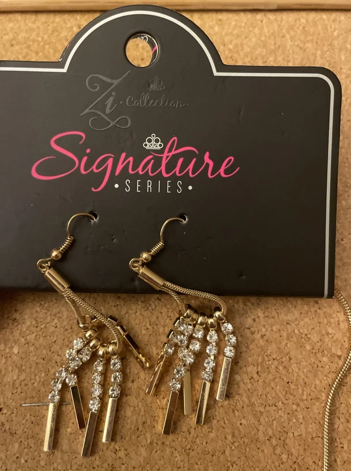 NOVO 💎PAPARAZZI "O ÂMBAR" 💜SÉRIE ASSINATURA OURO💎 CONJUNTO DE COLAR ZI🔥WOW🔥 - Imagem 2 de 2