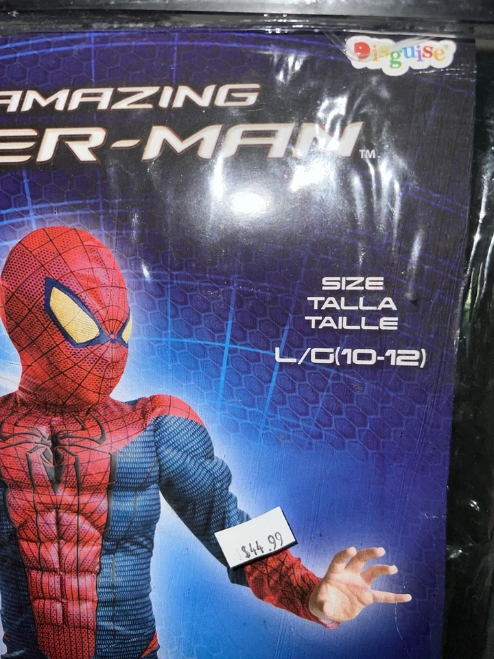 Disfraz de The Amazing Spider-Man para niños grande 10-12 con licencia Marvel Foto 3 de 4