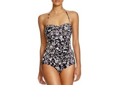 Robin Piccone 262825 Women Flora Bandeau One Piece Swimsuit Size 12