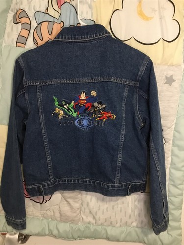 1999 Justice League Jeansjacke DC Comics Kinder 14/16 Warner Brothers