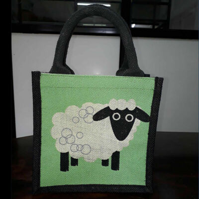 Jute Hessian Unicorn Eco Friendly Lunch Bag Small Strong Reusable Shopping