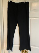 Marc Jacobs Womens  Size 8 Black Flare  Slacks 100% wool ,lined ,front zip