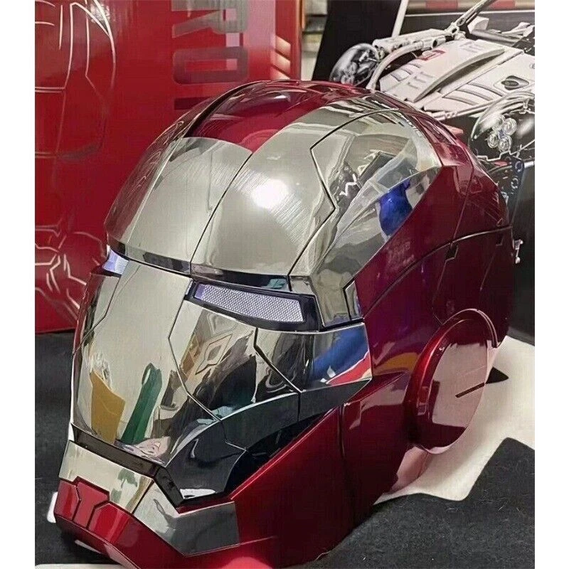 Halloween Superhéroe 1:1 MK5 Iron Man Máscara Abierta/Cerrada Casco Control por Voz Regalo Foto 2 de 4