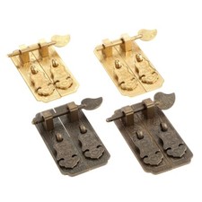 1 Pair Cupboard Knobs Cabinet Handle Pull Gate Security Bolt Door Locks 4 Style